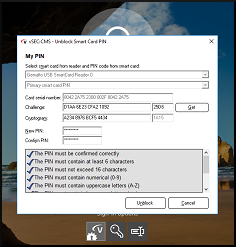 Perform Pin Unblock Versasec